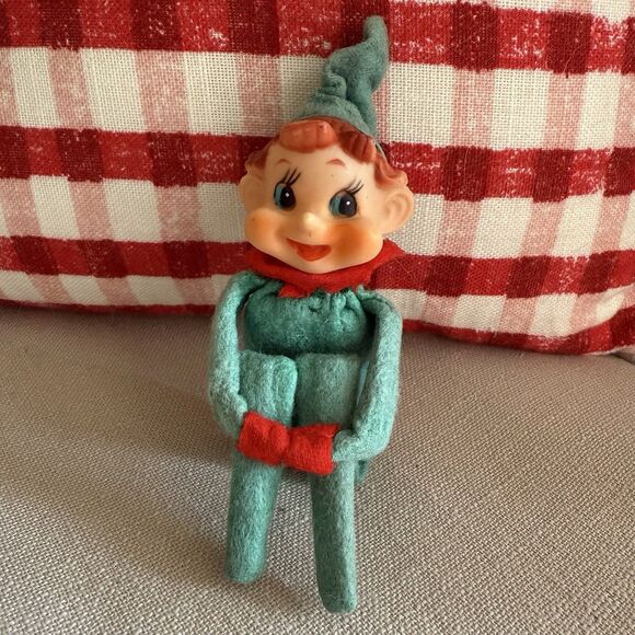 Vintage Pixie Elf Knee Hugger Christmas - Picture 1 of 7